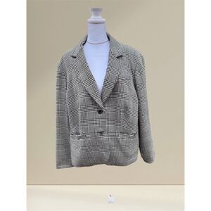 Vintage  Calvin Klein Plaid Blazer 20W Retro Corporate Girlboss Cleangirl